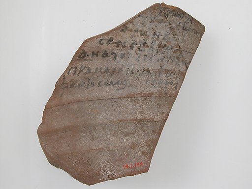 Ostrakon with a List