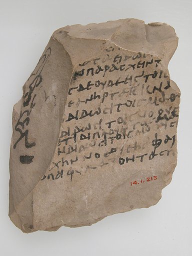 Ostrakon with a Homily