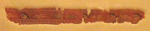 Band Fragment with Masks, Lotus Flowers, and Birds