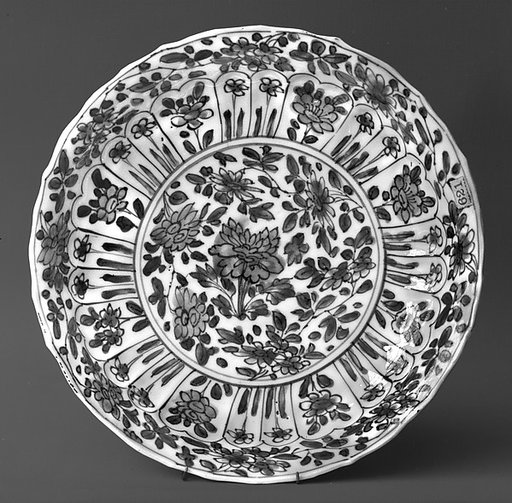 Dish with floral patterns