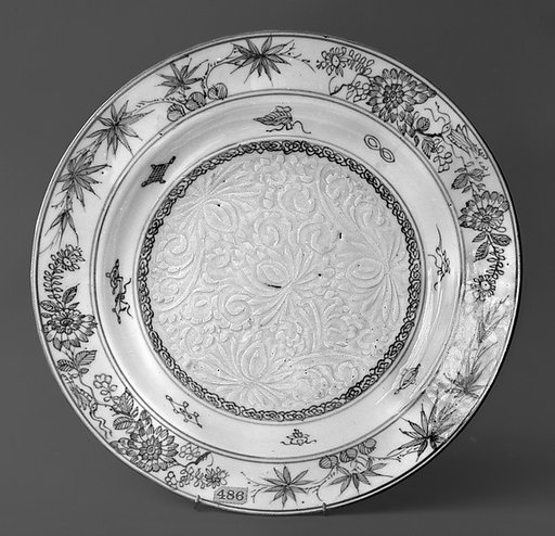 Plate with floral design