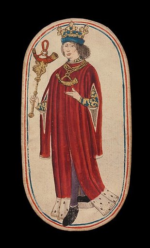 King of Horns, from The Cloisters Playing Cards