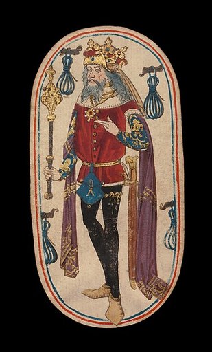 King of Tethers, from The Cloisters Playing Cards
