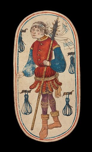 Knave of Tethers, from The Cloisters Playing Cards