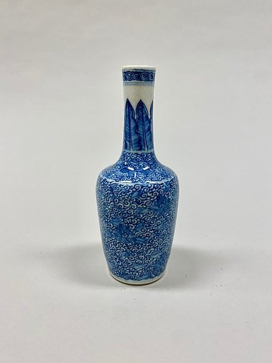 Bottle vase with floral scrolls