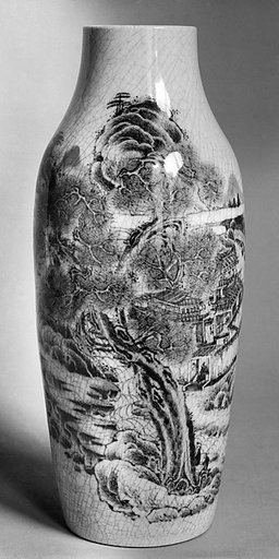 Vase with landscape