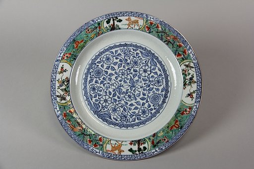 Plate with flowers and birds