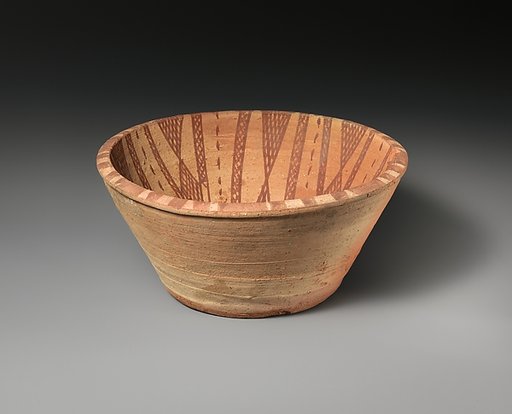 Bowl with Interior Geometric Decoration