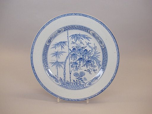 Plate with bamboo and grape vines