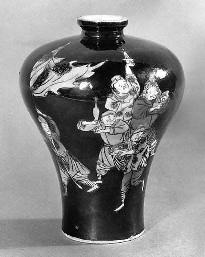 Meiping vase with human figures