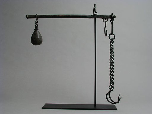 Steelyard Rod with Weight and Hooks