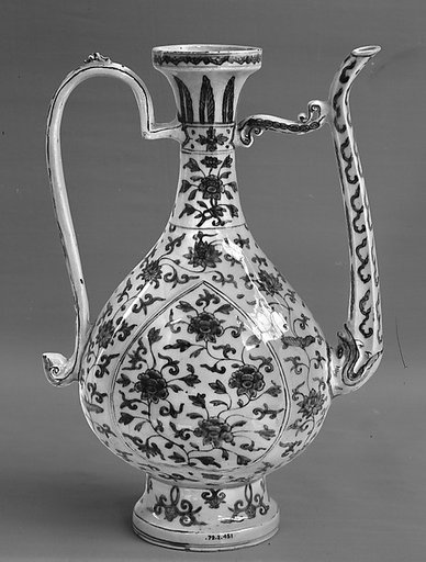 Ewer with floral scrolls