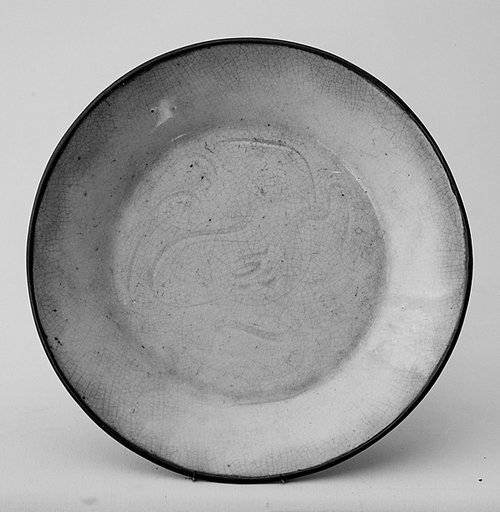 Dish with flower scrolls