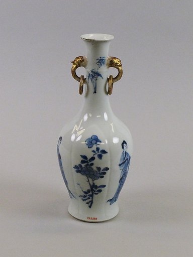 Vase with ladies and plants