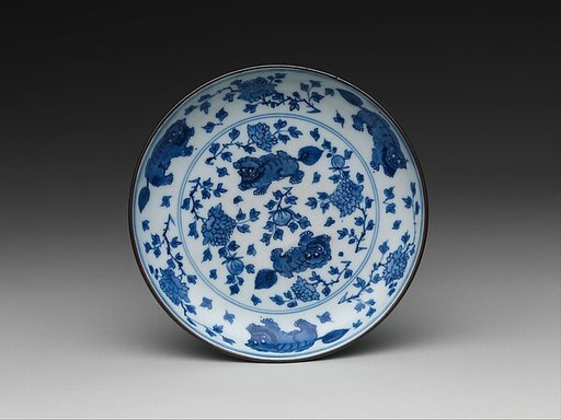 Dish with Lion-Dogs