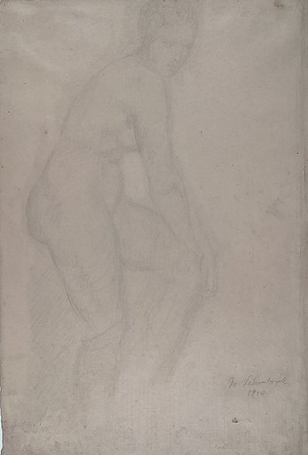 Standing Nude Model, Facing Right