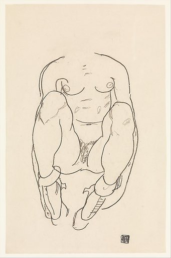 Torso of a Seated Woman with Boots