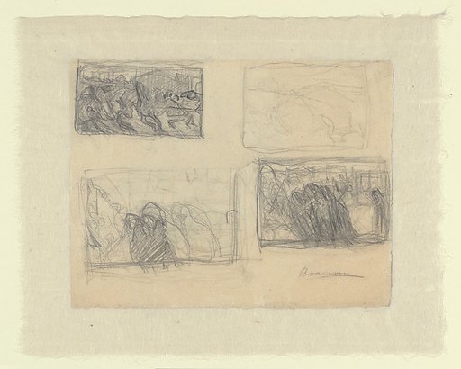 Sheet of Studies (recto); Group of Figures (verso)