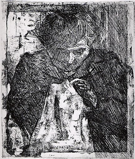 The Artist's Mother Sewing