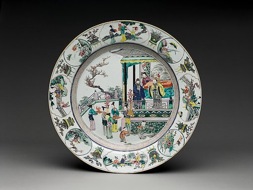 Plate with scene of offering coral