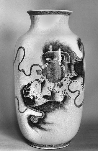 Vase with lions