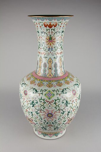 Vase with floral scrolls