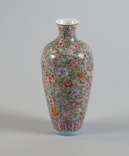 Vase with millefleurs decoration