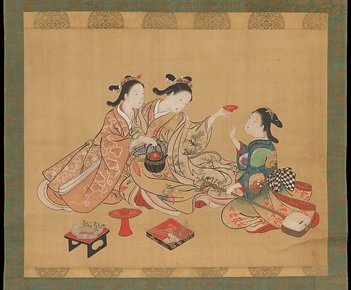 Three Girls Having Tea
