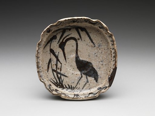 Bowl with Heron in Reeds