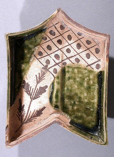 Dish in the Shape of an Arrow's Fletching
