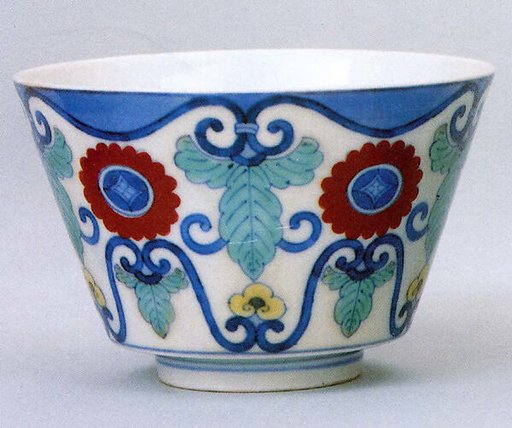 Food Cup (Choku) with Stylized Flowers and Foliate Scroll