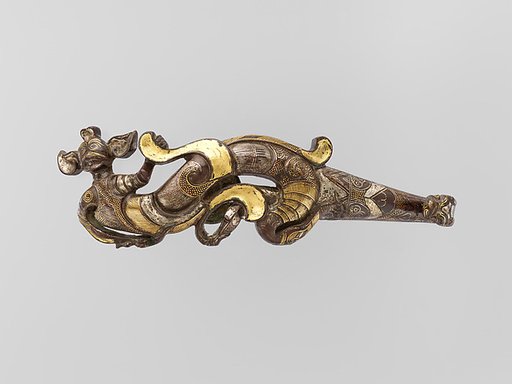 Belt hook in the shape of a mythical creature