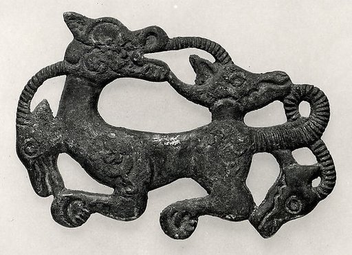 Plaque with Tiger and Antelope Heads
