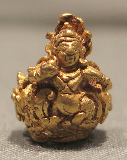 Rod Finial Clip with Vishnu on Garuda