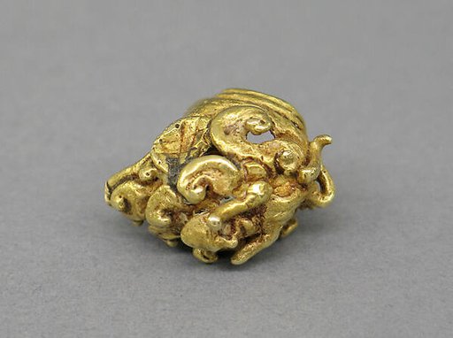 Rod Finial Clip with Figure Surrounded by  Sakti Motif