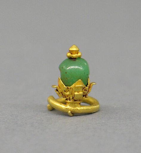 Pair of Ear Clips with Bead in Four-Prong Lotus Base Setting