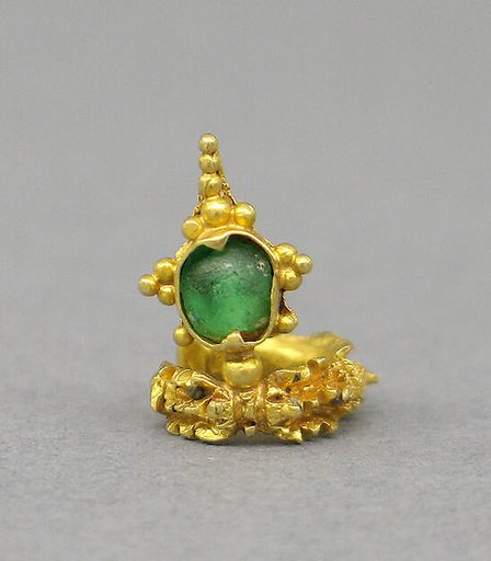 Ear Clip with Green Translucent Stone