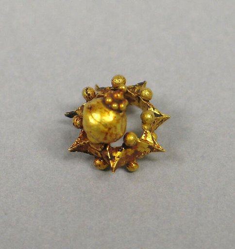 Pair of Ear Clips with Keben Fruit Motif