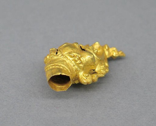 Set of Two Rod Finials in Foliate Shape