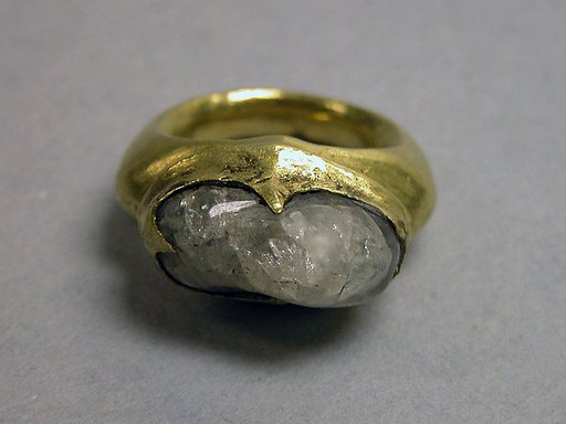 Ring with Inset Clear Stone
