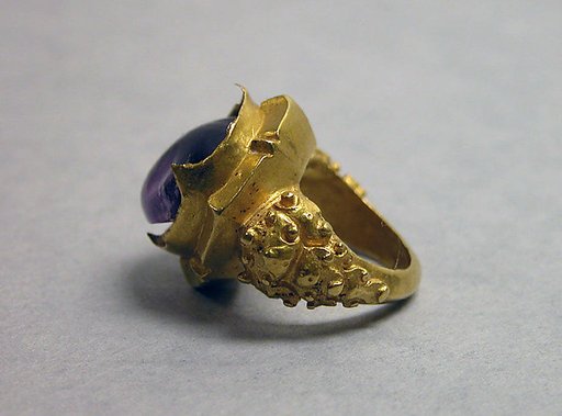 Ring with Purple Circular Stone