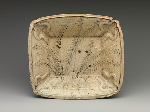 Molded Dish with Autumn Grasses
