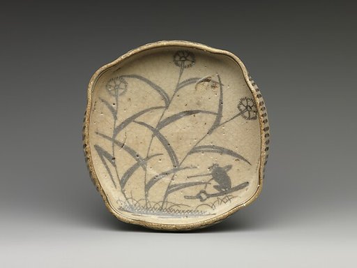 Dish with Bird-and-Flower Design