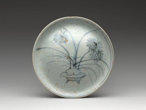 Small Dish (Kozara) with Flower Arrangement in a Pot