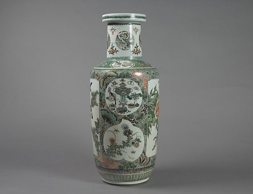 Vase with Floral and Landscape Decor