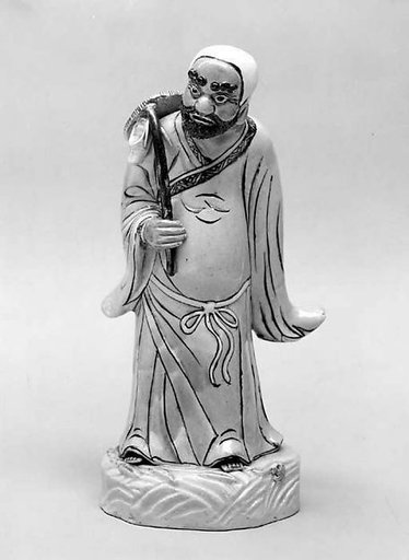 Figure of Bodhidharma Crossing Yangtze River on Reed