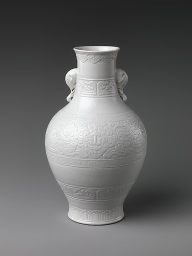 Vase with Elephant Heads and Cloud Designs