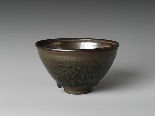 Tenmoku Tea Bowl with Hare’s-Fur Glaze