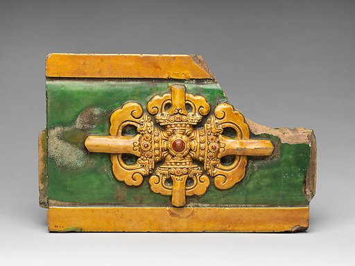 Tile with Vajra from the Porcelain Pagoda