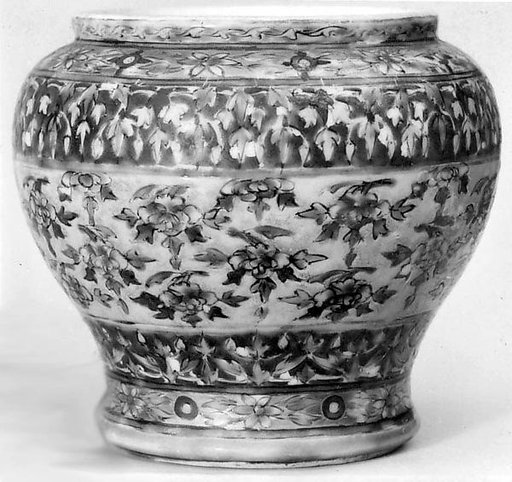 Jar with floral pattern